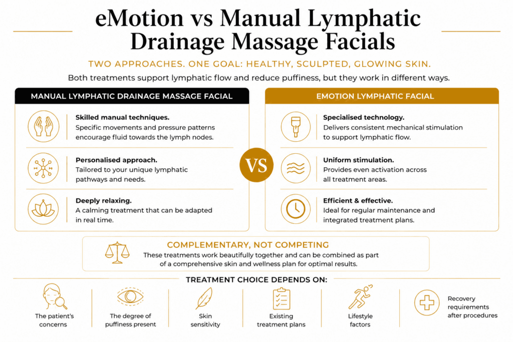 eMotion vs manual lymphatic drainage