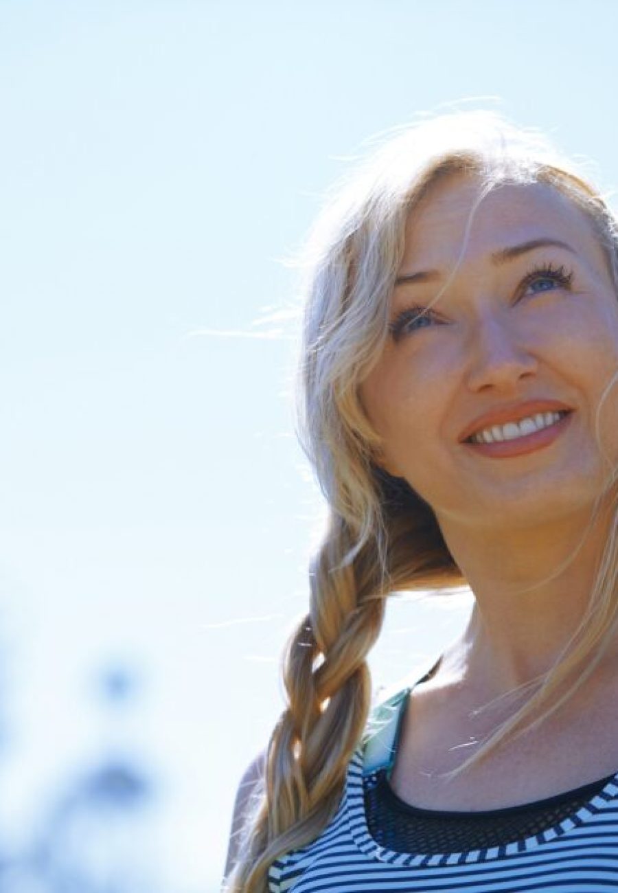Happy woman enjoying outdoors